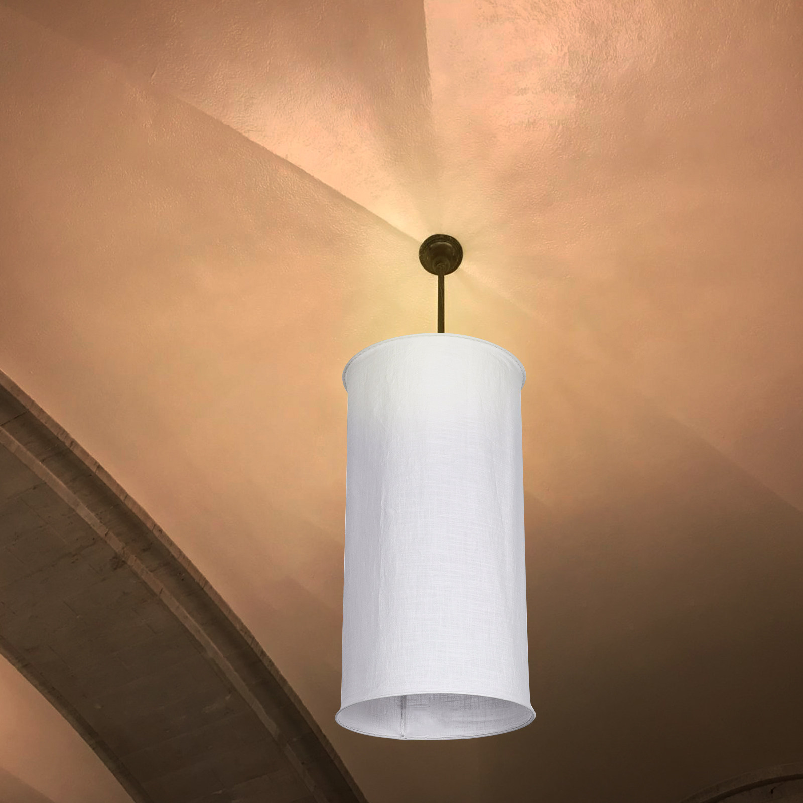 Cloth Lamp Shade E27 White Sim - Plastic Pipe Clip 评论和价格