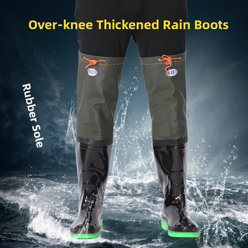 Thickened Over-Knee Rain Boots - Pipe Bending Spring 评论和价格
